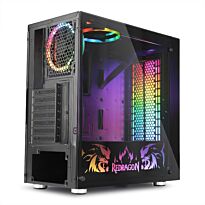 Redragon STEELJAW PRO RGB Sync Tempered Glass Front/Side|2 x RGB Fan|ATX/Micro ATX|370mm GPU Black