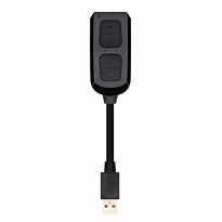 Redragon Circe USB to 3.5mm Jack Adapter|Volume and Mute Controls - Black