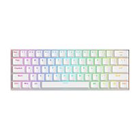 REDRAGON DRACONIC Mechanical 61 Key|Bluetooth 5.0|RGB 9 Colour Modes|Rechargable Battery|Type-C Charging Cable Gaming Keyboard - White