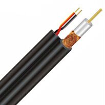 Securnix Siamese Coax cable RG59 + Power Cable 300m Wooden Brum Standrd Spec-Black