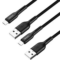 Rocka Quadro series Micro USB 4 Cable Pack - Black