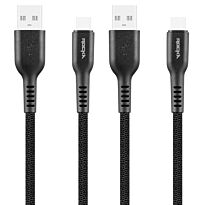 Rocka Quadro series Type-C 4 Pack Cables - Black