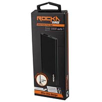 Rocka Surge Series Slim 3000 mAh power bank - Black Rubberized