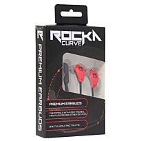 Rocka Curve earphones - NEW PACKAGING BLACK AND RED