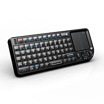 Rii Wireless QWERTY Backlit Touchpad Laser Pointer Keyboard Black