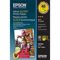 Epson 10 X 15cm Home - Photo Paper 2x 20 Sheets 183 gsm