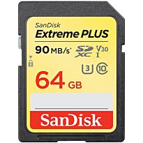 Sandisk Extreme Plus SDHC 64GB 90MB/s Class 10 V30 UHS-I U3