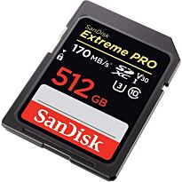 Sandisk Extreme Pro 512Gb 170mb/s V30 Uhs-i U3 Sdxc Card