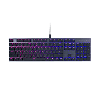Cooler Master SK650 RGB Keyboard Brushed Aluminum Standard Layout Red Cherry MX Low Profile Mechanical Switches