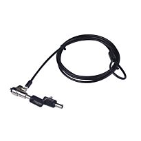 GIZZU Noble Wedge Laptop Lock (for Dell 3.2mm x 4.5mm slot) - Cable Length 1.8m - 2 user keys included (not compatible with Master Key)