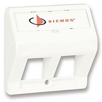 Siemon TERA-MAX Faceplate 2 Port 50mm x 50mm - White