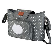 Totes Babe Dotty Series Stroller Caddy Grey