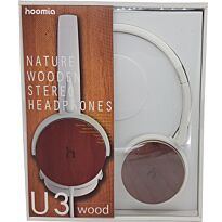 Headphone with mic White and Wood
