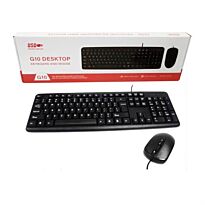 UniQue G10 Desktop Wired USB 104 Keys Standard Keyboard And USB Wired 2 Button With Scroll Wheel 1000 DPI Optical Mouse Combo