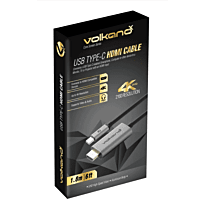 VolkanoX Core Screen Series USB Type C to HDMI Cable 1.8m Charcoal