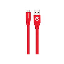Volkano Slim Series Flat PVC Micro USB Cable 1.2m Red
