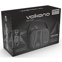 Volkano Fabric Series Bluetooth Speaker With Fabric Trim - Dark Grey