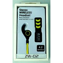 Geeko ZW-02 Wireless Bluetooth Earphones Yellow